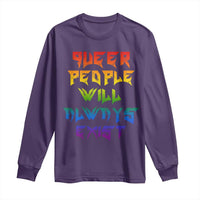 Queer Pride Long Sleeve Shirt Queer People Will Always Exist LGBTQIA Gay Ally - Wonder Print Shop