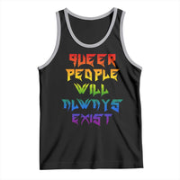Queer Pride Tank Top Queer People Will Always Exist LGBTQIA Gay Ally - Wonder Print Shop