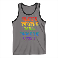 Queer Pride Tank Top Queer People Will Always Exist LGBTQIA Gay Ally - Wonder Print Shop