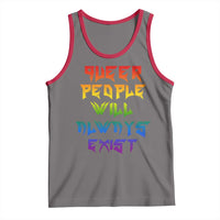 Queer Pride Tank Top Queer People Will Always Exist LGBTQIA Gay Ally - Wonder Print Shop