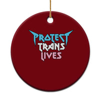 Protect Trans Lives Ceramic Ornament Heavy Metal - Wonder Print Shop