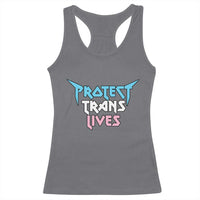 Protect Trans Lives Racerback Tank Top Heavy Metal - Wonder Print Shop