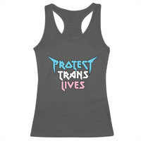 Protect Trans Lives Racerback Tank Top Heavy Metal - Wonder Print Shop