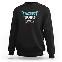 Protect Trans Lives Sweatshirt Heavy Metal - Wonder Print Shop