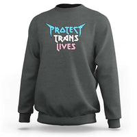 Protect Trans Lives Sweatshirt Heavy Metal - Wonder Print Shop