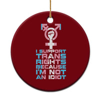 Trans Ally Ceramic Ornament Transgender Pride Flag Support - Wonder Print Shop