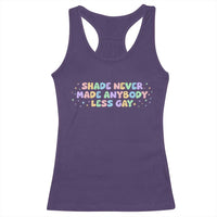 Shade Never Made Anybody Less Gay Racerback Tank Top LGBTQ Pride - Wonder Print Shop