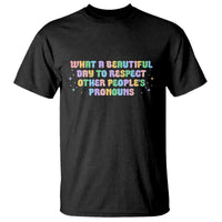 Equality Pride T Shirt Respect Other People's Pronouns LGBT LGBTQ Pride Ally - Wonder Print Shop