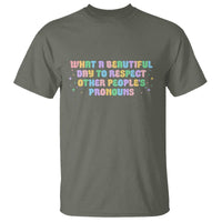 Equality Pride T Shirt Respect Other People's Pronouns LGBT LGBTQ Pride Ally - Wonder Print Shop