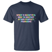 Equality Pride T Shirt Respect Other People's Pronouns LGBT LGBTQ Pride Ally - Wonder Print Shop