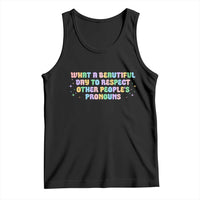Equality Pride Tank Top Respect Other People's Pronouns LGBT LGBTQ Pride Ally - Wonder Print Shop