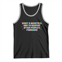 Equality Pride Tank Top Respect Other People's Pronouns LGBT LGBTQ Pride Ally - Wonder Print Shop