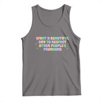 Equality Pride Tank Top Respect Other People's Pronouns LGBT LGBTQ Pride Ally - Wonder Print Shop