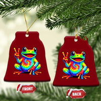 Tie-Dye Frog Peace Sign Hippie Ceramic Ornament Toad Trends Effect Printing - Wonder Print Shop