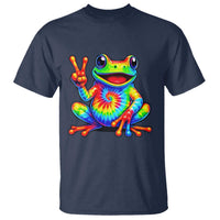Tie-Dye Frog Peace Sign Hippie T Shirt Toad Trends Effect Printing - Wonder Print Shop
