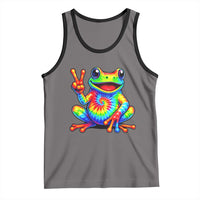 Tie-Dye Frog Peace Sign Hippie Tank Top Toad Trends Effect Printing - Wonder Print Shop