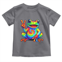 Tie-Dye Frog Peace Sign Hippie Toddler T Shirt Toad Trends Effect Printing - Wonder Print Shop