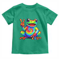Tie-Dye Frog Peace Sign Hippie Toddler T Shirt Toad Trends Effect Printing - Wonder Print Shop