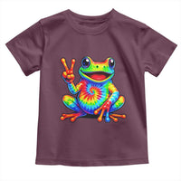 Tie-Dye Frog Peace Sign Hippie Toddler T Shirt Toad Trends Effect Printing - Wonder Print Shop