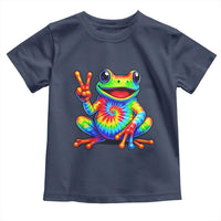 Tie-Dye Frog Peace Sign Hippie Toddler T Shirt Toad Trends Effect Printing - Wonder Print Shop