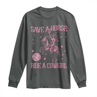 Save A Horse Ride A Cowgirl Long Sleeve Shirt Subtle Lesbian Cowgirl Western LGBTQ Pride Month - Wonder Print Shop