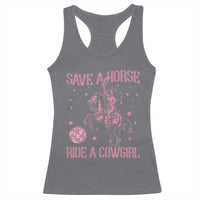 Save A Horse Ride A Cowgirl Racerback Tank Top Subtle Lesbian Cowgirl Western LGBTQ Pride Month - Wonder Print Shop