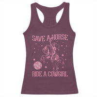 Save A Horse Ride A Cowgirl Racerback Tank Top Subtle Lesbian Cowgirl Western LGBTQ Pride Month - Wonder Print Shop