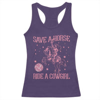 Save A Horse Ride A Cowgirl Racerback Tank Top Subtle Lesbian Cowgirl Western LGBTQ Pride Month - Wonder Print Shop