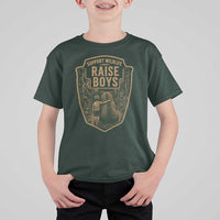 Support Wildlife Raise Boys T Shirt For Kid Funny Mama Bear Outdoor Family Nature Lover Gift