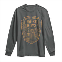 Support Wildlife Raise Boys Long Sleeve Shirt Funny Mama Bear Outdoor Family Nature Lover Gift