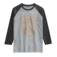 Support Wildlife Raise Boys Raglan Shirt Funny Mama Bear Outdoor Family Nature Lover Gift