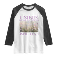 St Therese of Lisieux Raglan Shirt Catholic Saint Gift for Girls Orthodox Christian