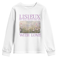 St Therese of Lisieux Youth Sweatshirt Catholic Saint Gift for Girls Orthodox Christian