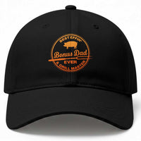 Best Effin Bonus Dad Ever And Grill Master Baseball Cap Step Dad Fathers Day Gift Cooking Grilling BBQ Chef