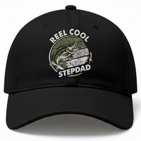 Reel Cool Stepdad Baseball Cap Fathers Day Gift for Fisherman Bonus Dad