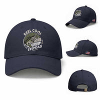 Reel Cool Stepdad Baseball Cap Fathers Day Gift for Fisherman Bonus Dad