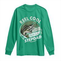 Reel Cool Stepdad Long Sleeve Shirt Fathers Day Gift for Fisherman Bonus Dad
