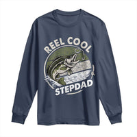 Reel Cool Stepdad Long Sleeve Shirt Fathers Day Gift for Fisherman Bonus Dad