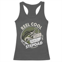 Reel Cool Stepdad Racerback Tank Top Fathers Day Gift for Fisherman Bonus Dad