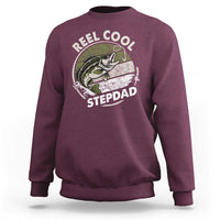 Reel Cool Stepdad Sweatshirt Fathers Day Gift for Fisherman Bonus Dad