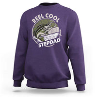 Reel Cool Stepdad Sweatshirt Fathers Day Gift for Fisherman Bonus Dad