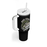 Reel Cool Stepdad Tumbler With Handle Fathers Day Gift for Fisherman Bonus Dad