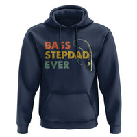 Fishing Bonus Dad Hoodie Retro Bass Stepdad Ever Fathers Day Fisherman