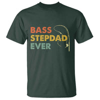 Fishing Bonus Dad T Shirt Retro Bass Stepdad Ever Fathers Day Fisherman