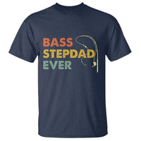 Fishing Bonus Dad T Shirt Retro Bass Stepdad Ever Fathers Day Fisherman