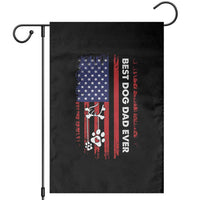 Best Dog Dad Ever Garden Flag Fathers Day Gift From Dog USA Flag Puppy Lover Paw