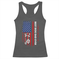 Best Dog Dad Ever Racerback Tank Top Fathers Day Gift From Dog USA Flag Puppy Lover Paw