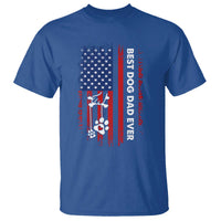 Best Dog Dad Ever T Shirt Fathers Day Gift From Dog USA Flag Puppy Lover Paw