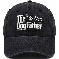 Dog Dad Washed Cotton Baseball Cap The Dogfather Fathers Day Gift For Dog Lovers