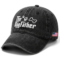 Dog Dad Washed Cotton Baseball Cap The Dogfather Fathers Day Gift For Dog Lovers